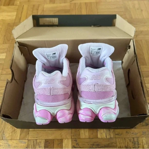 New Balance Pink and White Sneakers with Modern Silhouette